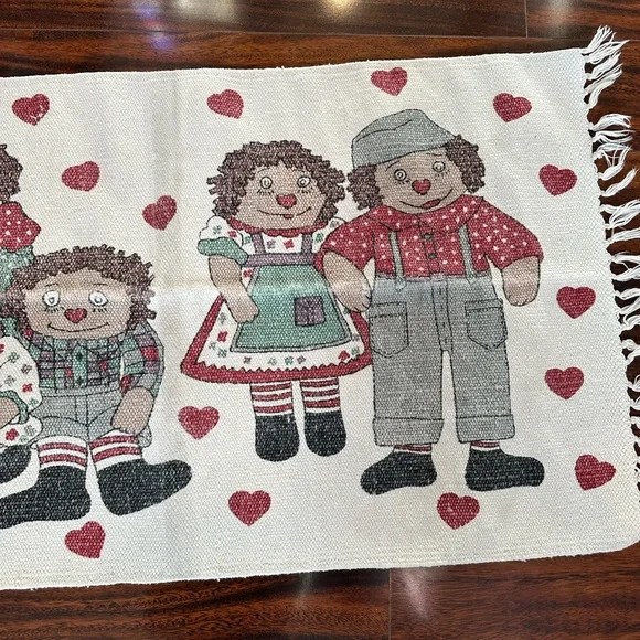 Vintage Raggedy Ann & Andy Rug/Tapestry - Picture 3 of 4
